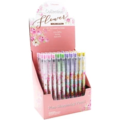 ICO Bensia virág mintás Pcvd93 DP50 tolóbetétes radíros ceruza