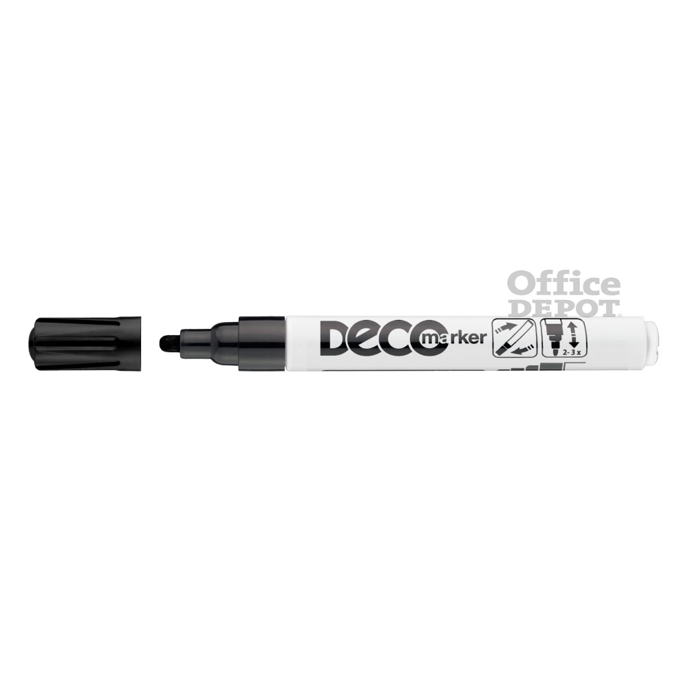 ICO Deco Marker fekete lakkmarker