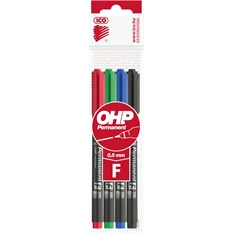 ICO OHP F 4db-os vegyes színű 0,5mm permanent marker ICO OHP F 4db-os vegyes színű 0,5mm permanent marker