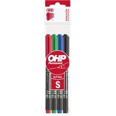 ICO OHP S 4db-os vegyes színű 0,3mm permanent marker ICO OHP S 4db-os vegyes színű 0,3mm permanent marker