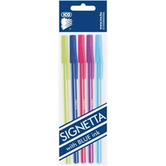 ICO Signetta Mix 0,7mm kék tinta 5db színes golyósirón ICO Signetta Mix 0,7mm kék tinta 5db színes golyósirón