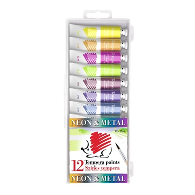 ICO Süni 12 színű metál/neon tempera ICO Süni 12 színű metál/neon tempera