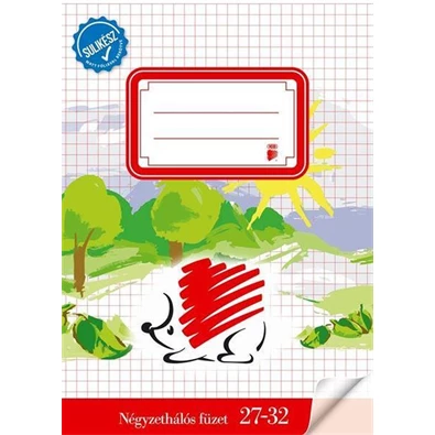 ICO Süni A5 27-32 bekötött sulikész kockás füzet ICO Süni A5 27-32 bekötött sulikész kockás füzet