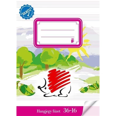 ICO Süni A5 36-16 bekötött sulikész hangjegyfüzet ICO Süni A5 36-16 bekötött sulikész hangjegyfüzet