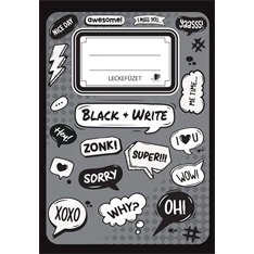 ICO Süni Black and Write A5 leckefüzet ICO Süni Black and Write A5 leckefüzet