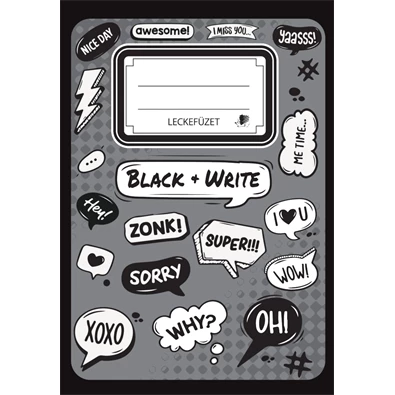 ICO Süni Black and Write A5 leckefüzet ICO Süni Black and Write A5 leckefüzet