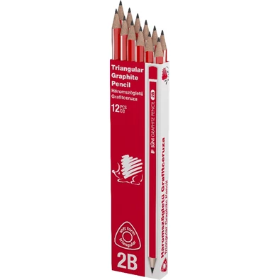 ICO Süni D12 2B háromszögletű grafitceruza ICO Süni D12 2B háromszögletű grafitceruza