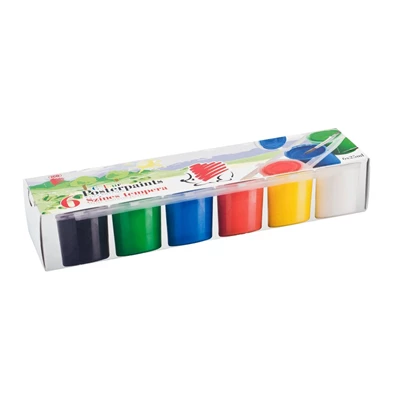 ICO Süni 25ml tégelyes 6 színű tempera készlet ICO Süni 25ml tégelyes 6 színű tempera készlet