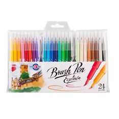 ICO Brush Pen D24 24db különféle színű ecsetirón ICO Brush Pen D24 24db különféle színű ecsetirón