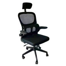 IRISOffice Arcadia fekete, ergonómikus, szövet-hálós irodai forgószék fej és háttámasszal