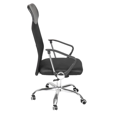 IRISOffice AURORA BLACK fekete, szövet-hálós, magas háttámlás irodai forgószék