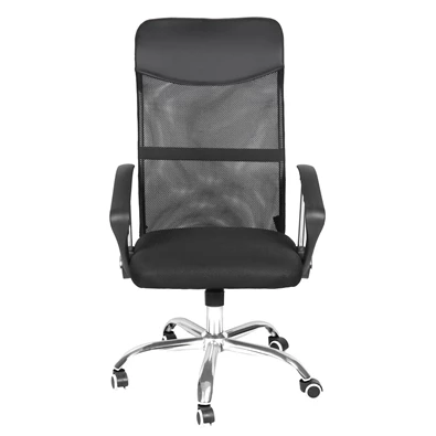 IRISOffice AURORA BLACK fekete, szövet-hálós, magas háttámlás irodai forgószék