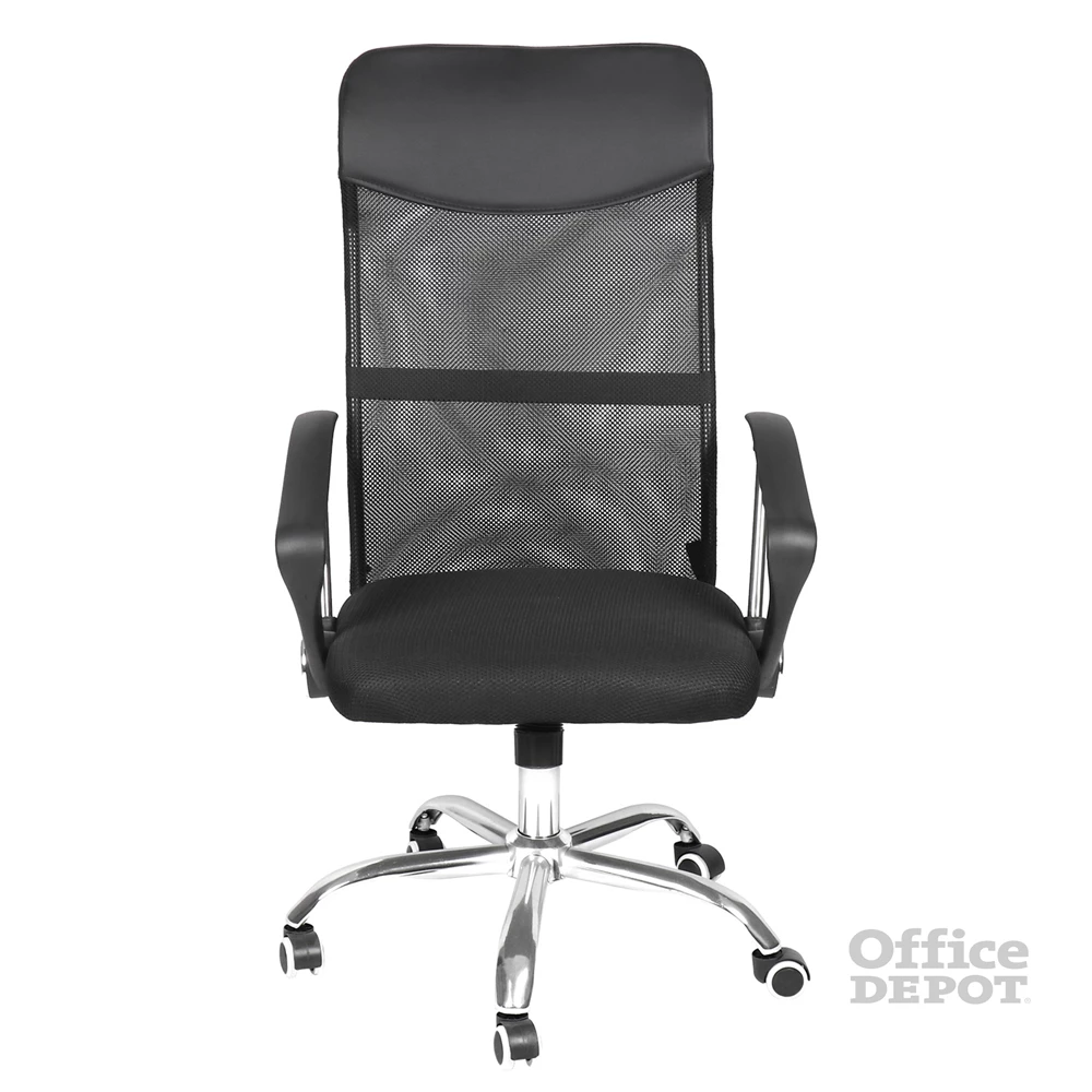 IRISOffice AURORA BLACK fekete, szövet-hálós, magas háttámlás irodai forgószék