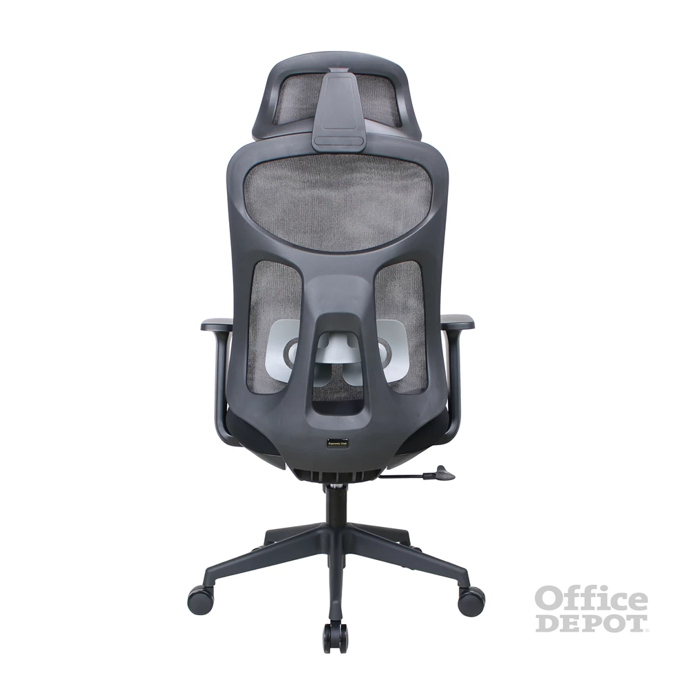 IRISOffice Mirage fekete ergonómikus, szövet-hálós irodai forgószék fej és háttámasszal