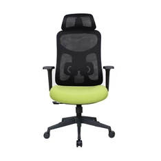 IRISOffice Mirage zöld/fekete ergonómikus,  szövet-hálós irodai forgószék fej és háttámasszal
