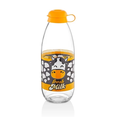IRIS Alpen Milk üveg tejes palack 1.000ml, zöld, kék vagy narancs színű HN-1760 IRIS Alpen Milk üveg tejes palack 1.000ml, zöld, kék vagy narancs színű HN-1760
