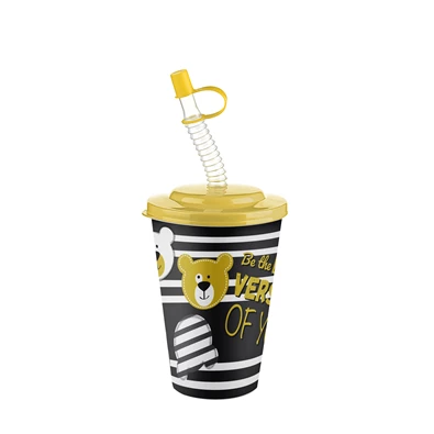 IRIS CUTE pohár szívószállal 400ml AP-9127 IRIS CUTE pohár szívószállal 400ml AP-9127