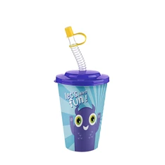 IRIS CUTE pohár szívószállal 400ml AP-9127 IRIS CUTE pohár szívószállal 400ml AP-9127