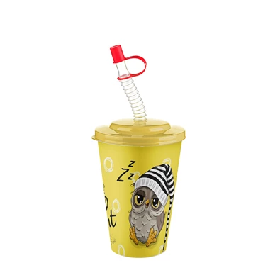 IRIS CUTE pohár szívószállal 400ml AP-9127 IRIS CUTE pohár szívószállal 400ml AP-9127