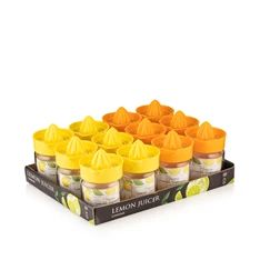 IRIS C-00136 Fresia citromfacsaró üveg tárolóval 425ml, narancs vagy citromsárga színű IRIS C-00136 Fresia citromfacsaró üveg tárolóval 425ml, narancs vagy citromsárga színű