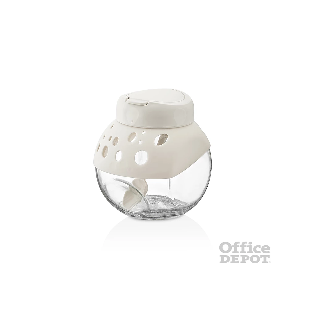 IRIS C-00269 Prisma billenthető üveg tároló kanállal 500ml, antracit, elfántcsont vagy piros színű