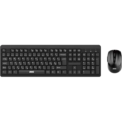 IRIS C-25 vezeték nélküli fekete billentyűzet + egér