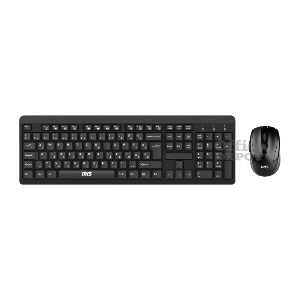 IRIS C-25 vezeték nélküli fekete billentyűzet + egér