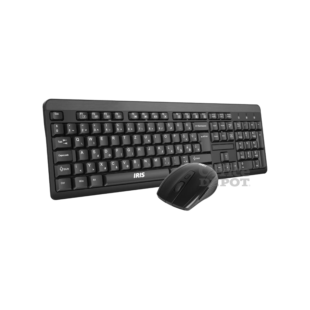 IRIS C-25 vezeték nélküli fekete billentyűzet + egér