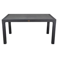 IRIS GF-210A ECO antracit műanyag kerti asztal rattan 90x150cm IRIS GF-210A ECO antracit műanyag kerti asztal rattan 90x150cm