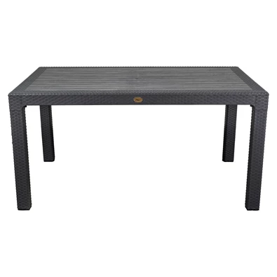 IRIS GF-210A ECO antracit műanyag kerti asztal rattan 90x150cm IRIS GF-210A ECO antracit műanyag kerti asztal rattan 90x150cm