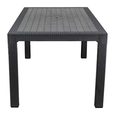 IRIS GF-210A ECO antracit műanyag kerti asztal rattan 90x150cm IRIS GF-210A ECO antracit műanyag kerti asztal rattan 90x150cm