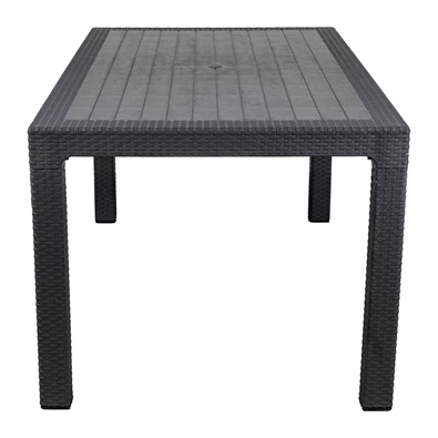 IRIS GF-210A ECO antracit műanyag kerti asztal rattan 90x150cm IRIS GF-210A ECO antracit műanyag kerti asztal rattan 90x150cm