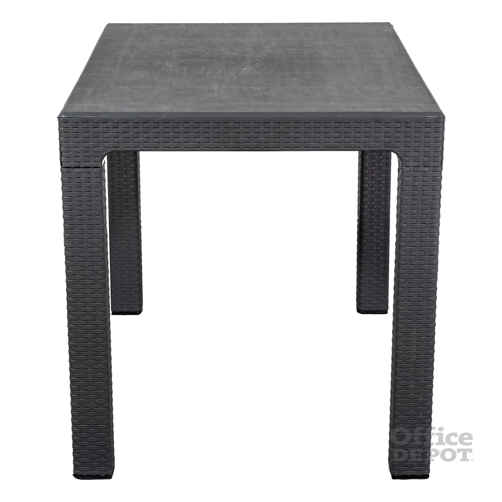 IRIS GF-240A ECO antracit műanyag kerti asztal rattan 70x100cm