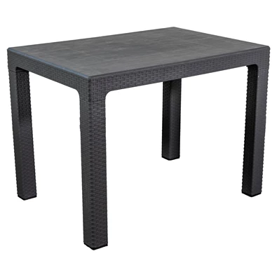 IRIS GF-240A ECO antracit műanyag kerti asztal rattan 70x100cm IRIS GF-240A ECO antracit műanyag kerti asztal rattan 70x100cm