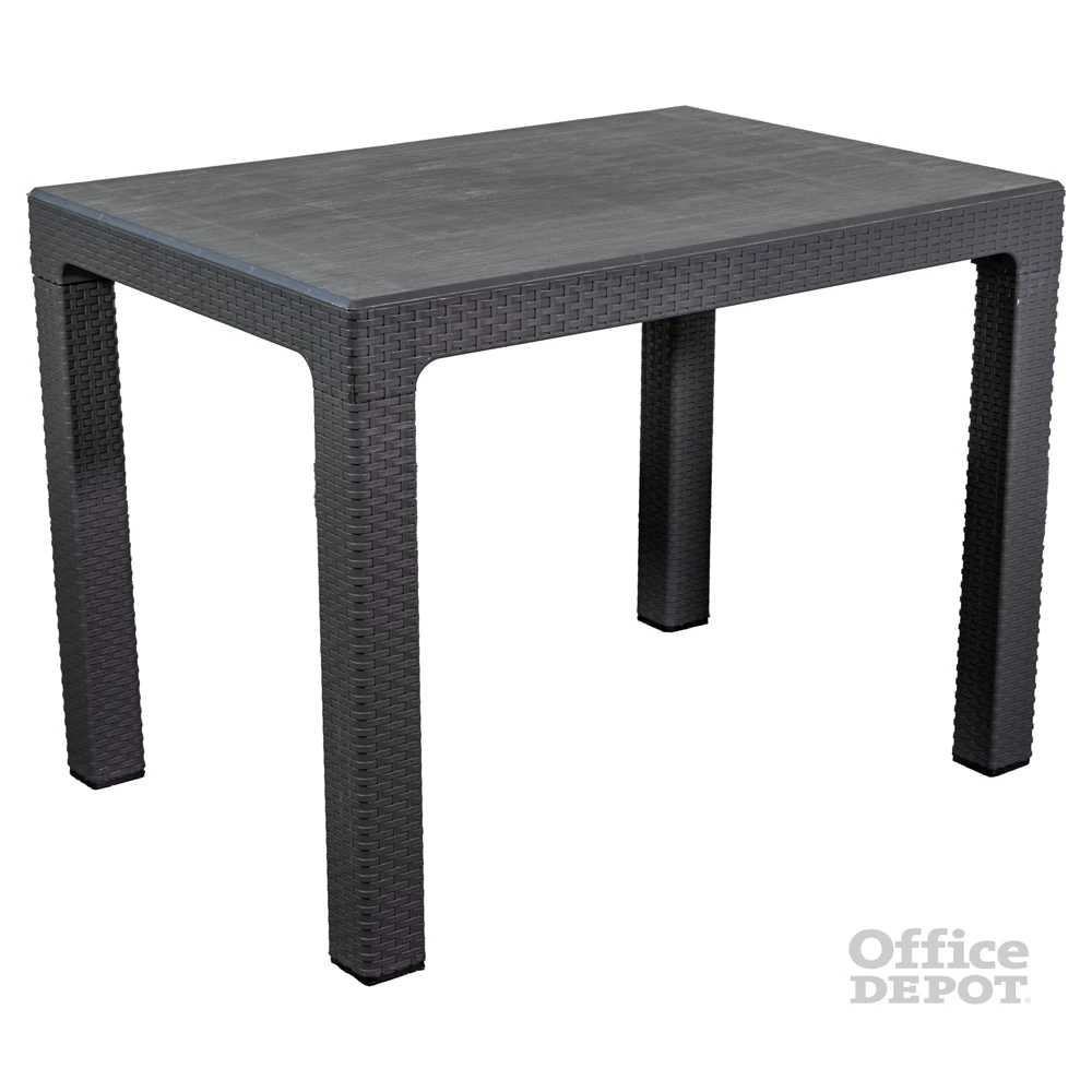 IRIS GF-240A ECO antracit műanyag kerti asztal rattan 70x100cm