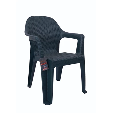 IRIS GF-900A Polo antracit műanyag rattan karfás kerti szék IRIS GF-900A Polo antracit műanyag rattan karfás kerti szék