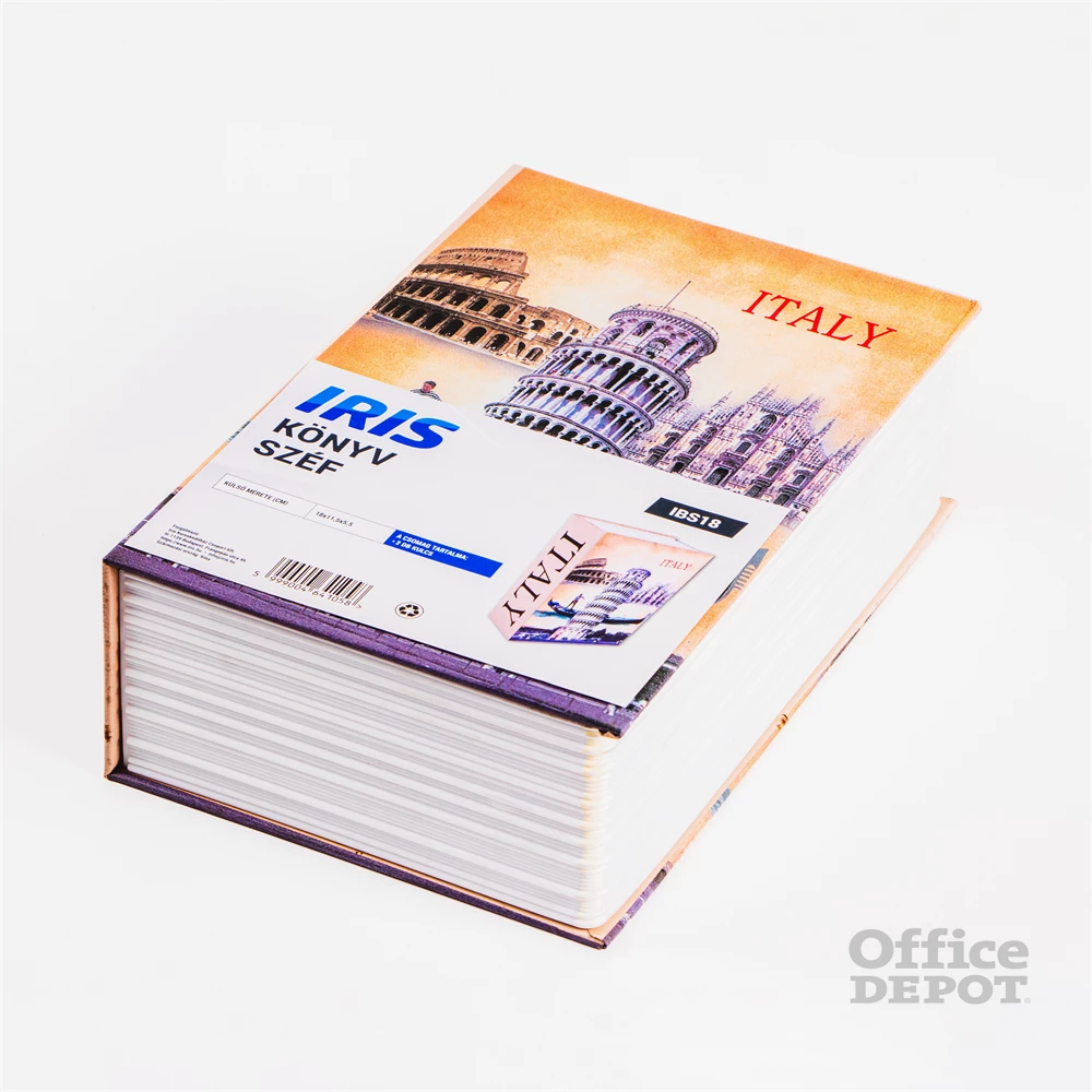 IRIS IBS18 kulccsal nyitható könyv széf 180x115x55mm