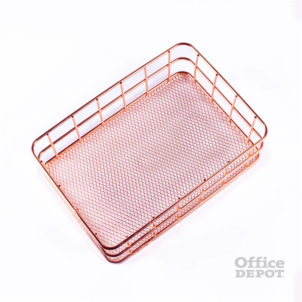 IRIS KT-212 2 db-os fémrácsos tárolókosár szett (17.5cmx12cmx6cm, 24cmx16cmx6cm)