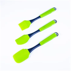 IRIS KT-231-G szilikon 3 darabos szett, sütőecset és spatulák, zöld IRIS KT-231-G szilikon 3 darabos szett, sütőecset és spatulák, zöld