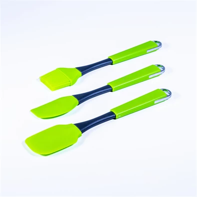 IRIS KT-231-G szilikon 3 darabos szett, sütőecset és spatulák, zöld IRIS KT-231-G szilikon 3 darabos szett, sütőecset és spatulák, zöld