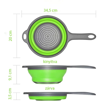 IRIS KT-248-G összecsukható szilikon nyeles szűrő IRIS KT-248-G összecsukható szilikon nyeles szűrő