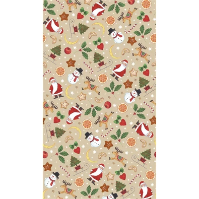 IRIS Karácsonyi tekercses KRAFT csomagolópapír, 200x70cm, különböző mintákkal, 60g/m2 IRIS Karácsonyi tekercses KRAFT csomagolópapír, 200x70cm, különböző mintákkal, 60g/m2