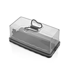 IRIS L-00575-2 négyzetes torta szállító 4.5 literes, antracit IRIS L-00575-2 négyzetes torta szállító 4.5 literes, antracit