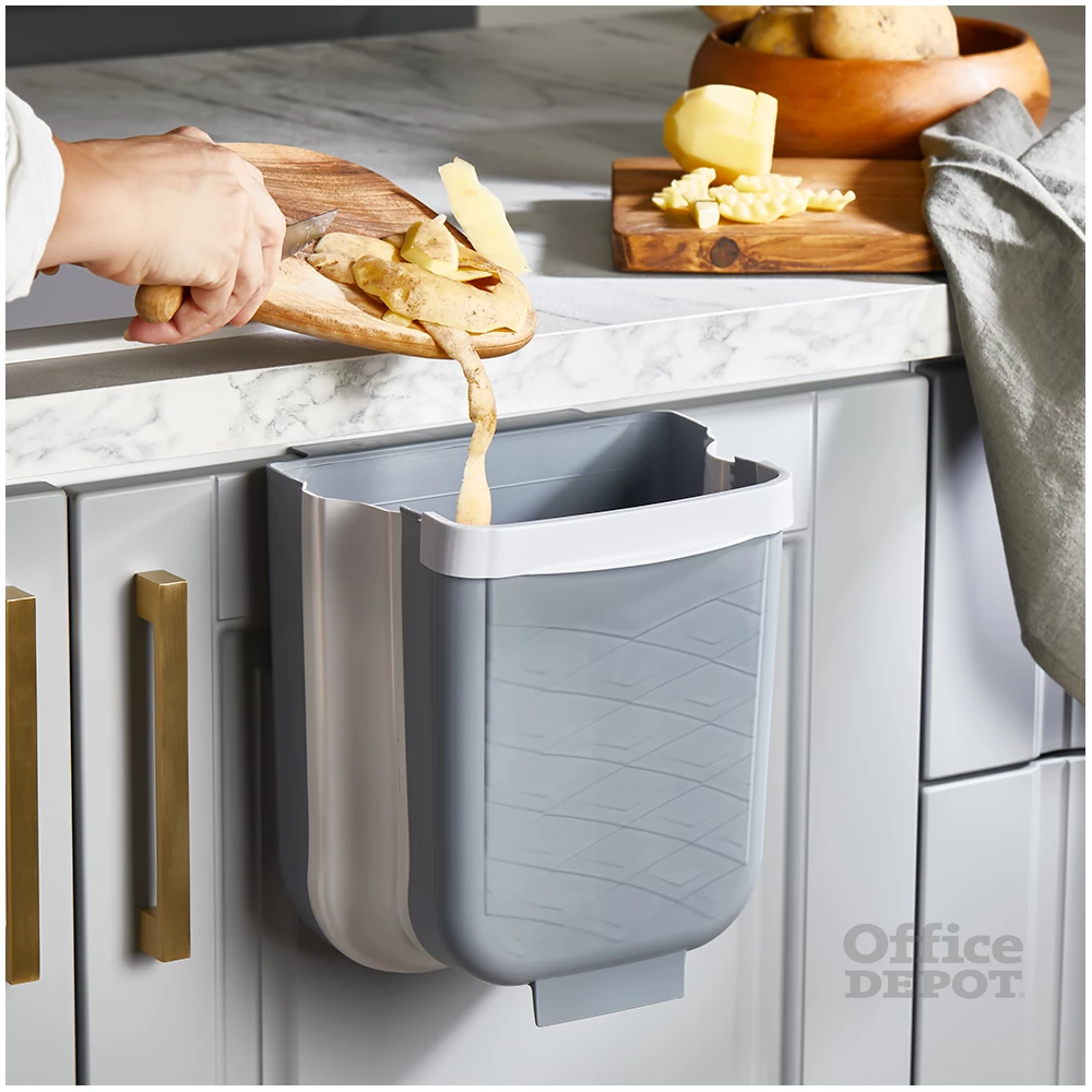 IRIS L-00869-2 összecsukható, ajtóra akasztható szemetes 6 liter, szürke