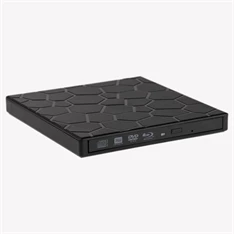 IRIS ROCK EXTERNAL külső Blu-Ray író, 8in1, USB 3.0, Read/write:CD/VCD/DVD/BD, tálcás, DVD-RW, fekete