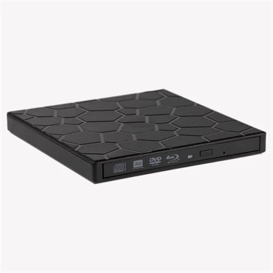 IRIS ROCK EXTERNAL külső Blu-Ray író, 8in1, USB 3.0, Read/write:CD/VCD/DVD/BD, tálcás, DVD-RW, fekete