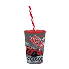 IRIS Speed Racer pohár szívószállal 340ml 161914-010P IRIS Speed Racer pohár szívószállal 340ml 161914-010P