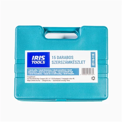 IRIS TOOLS DT-16-118 15 darabos szerszámkészlet + táska IRIS TOOLS DT-16-118 15 darabos szerszámkészlet + táska