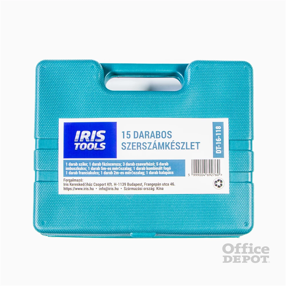 IRIS TOOLS DT-16-118 15 darabos szerszámkészlet + táska