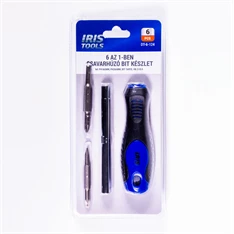 IRIS TOOLS DT-6-124 6 az 1-ben csavarhúzó bit készlet IRIS TOOLS DT-6-124 6 az 1-ben csavarhúzó bit készlet